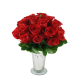 Roses with Crystal Vase