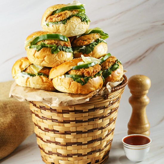 Mini Chicken Patty Burger Quantity 6pcs