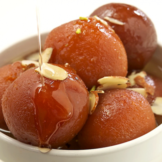 GULAB JAMAN IN CRYSTAL BOWL