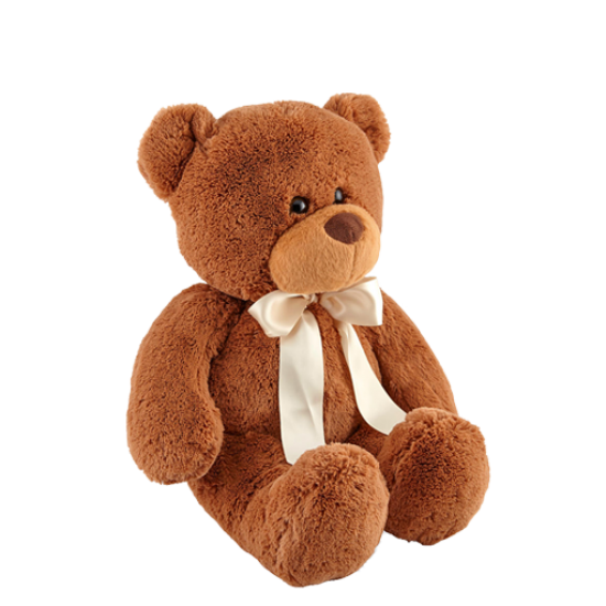 Teddy bear with bow in neck