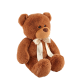 Teddy bear with bow in neck