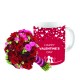 Valentine Mug with Flowers